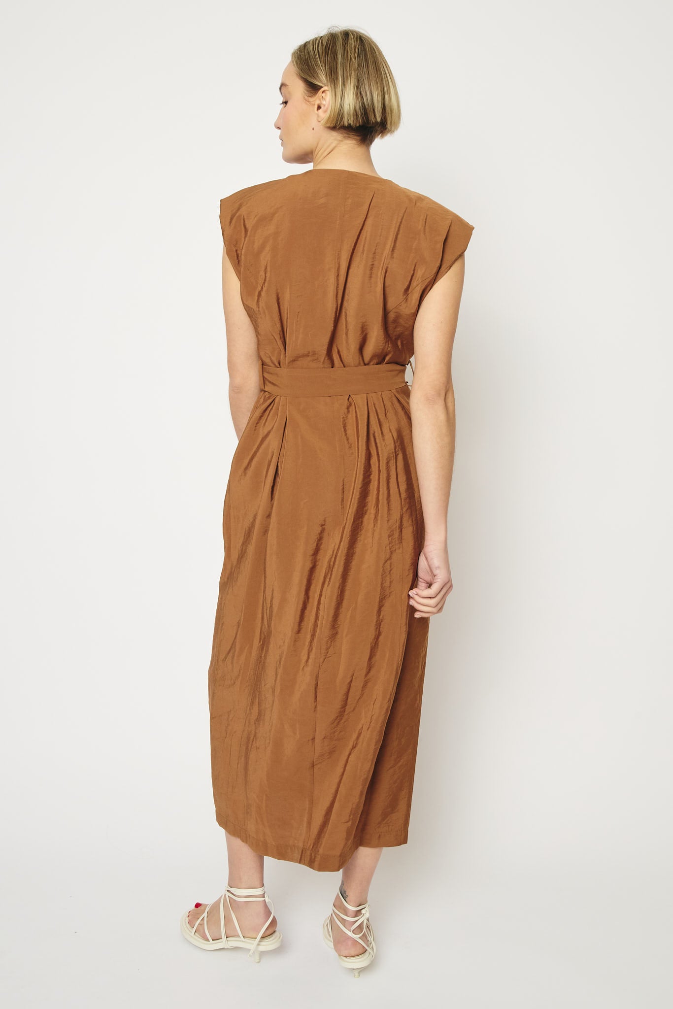 RE/BORN Antwerp Ruth dress Camel