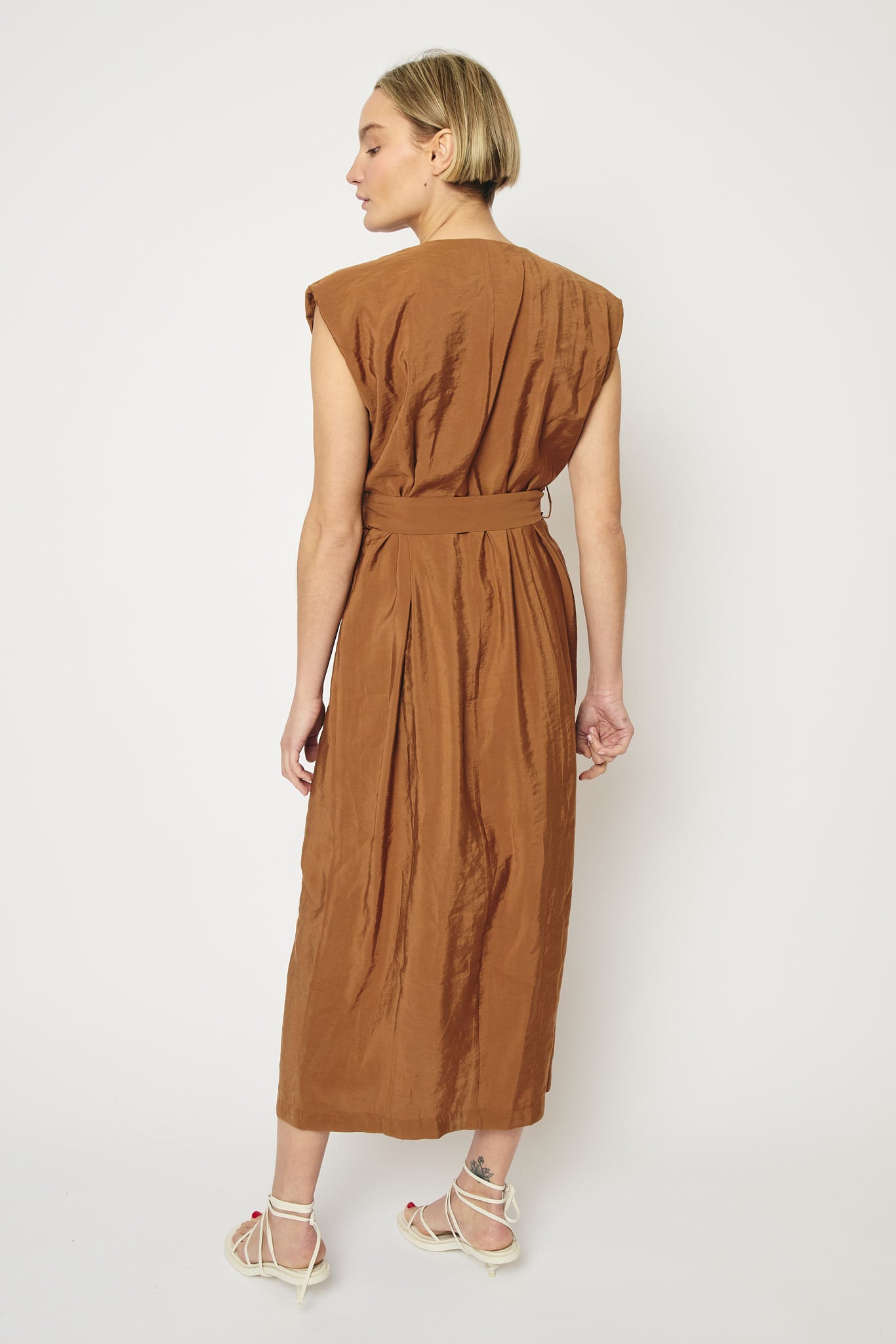 RE/BORN Antwerp Ruth dress Camel