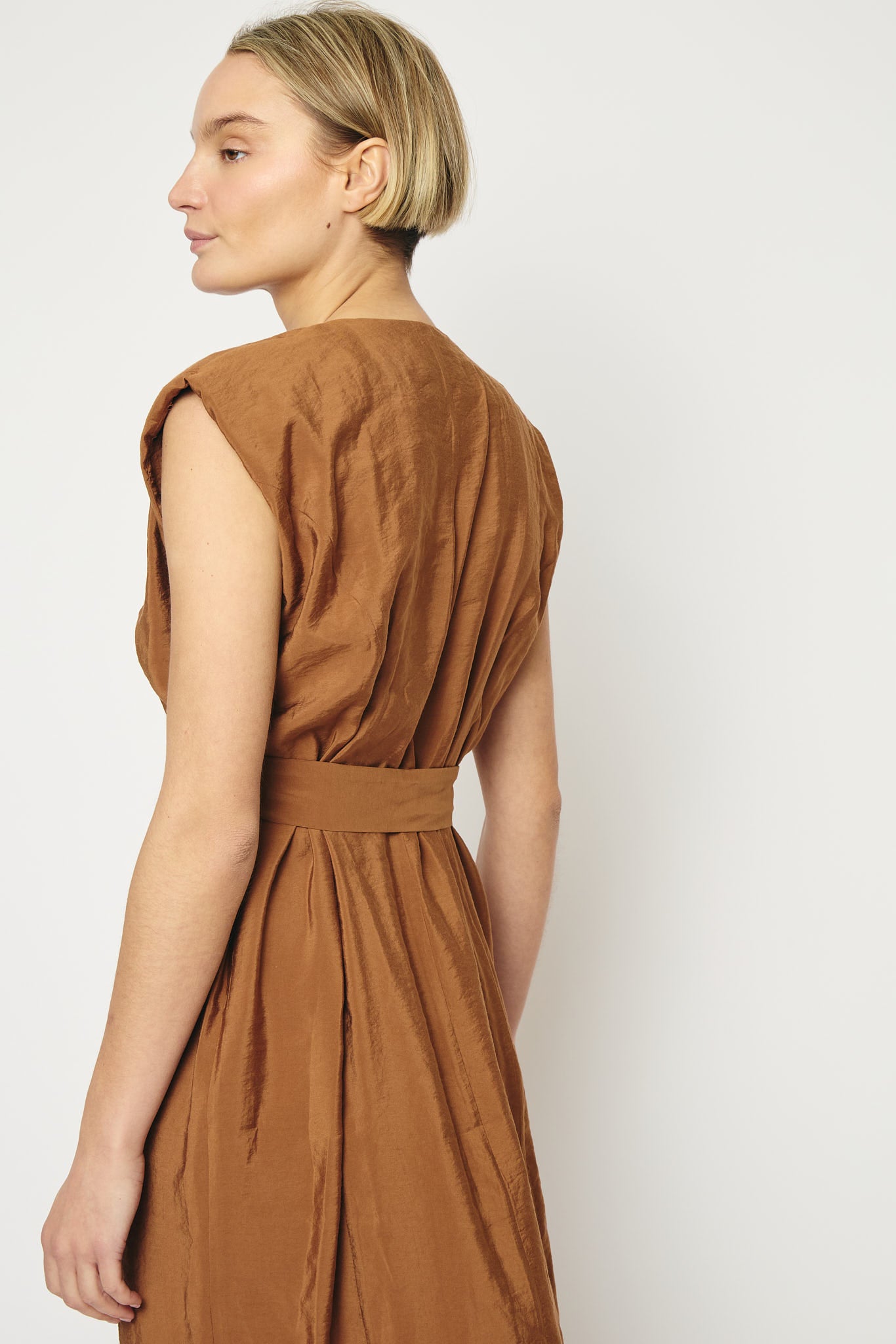 RE/BORN Antwerp Ruth dress Camel