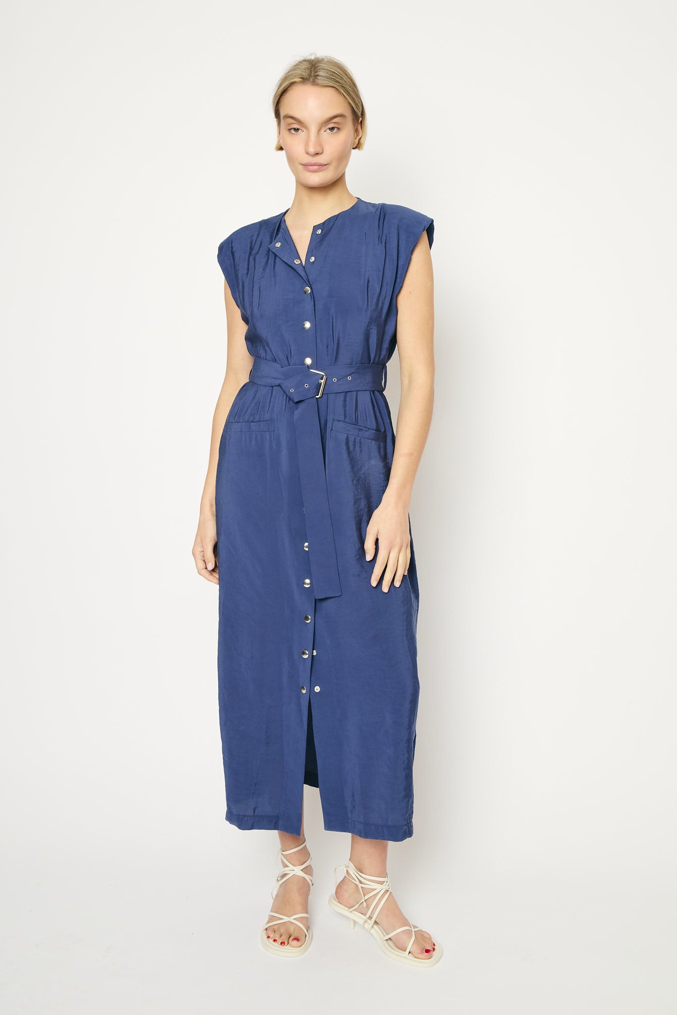 RE/BORN Antwerp Ruth dress Dark Blue