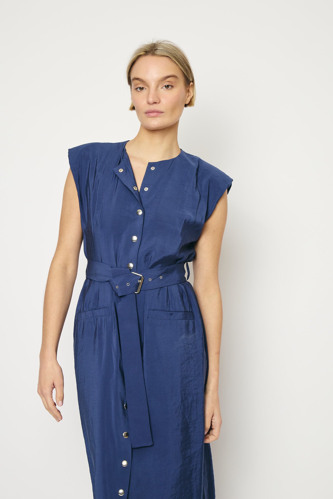 RE/BORN Antwerp Ruth dress Dark Blue