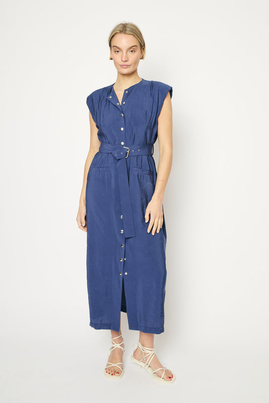 RE/BORN Antwerp Ruth dress Dark Blue