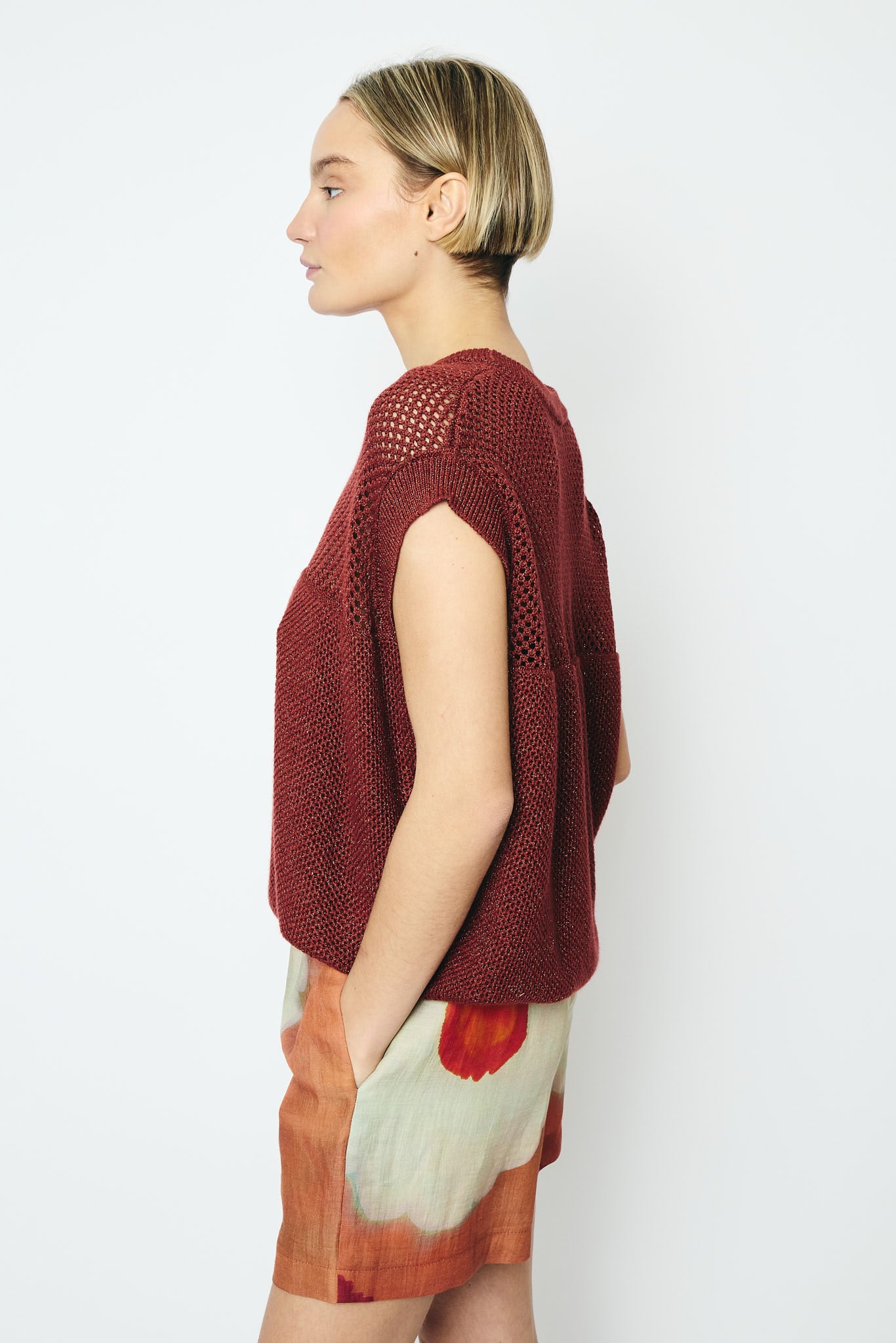 RE/BORN Antwerp Sasha blouse/ top Brick