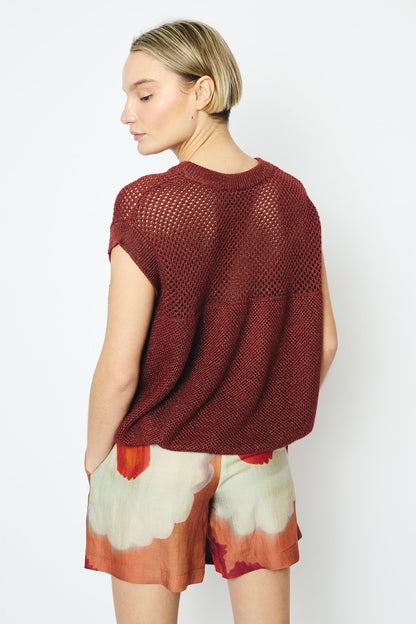 RE/BORN Antwerp Sasha blouse/ top Brick