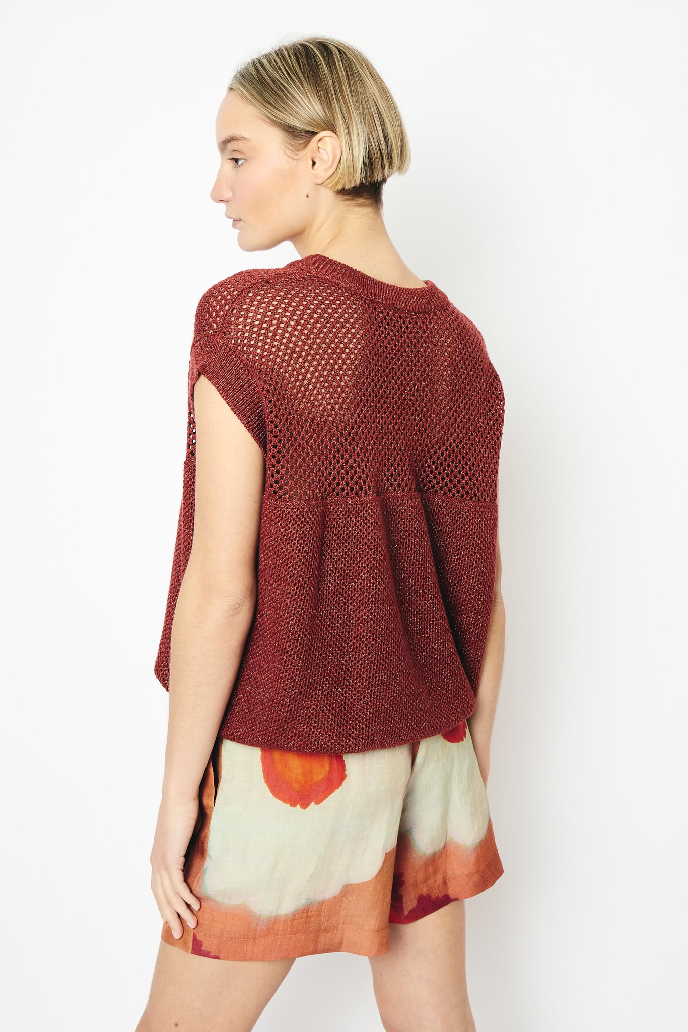 RE/BORN Antwerp Sasha blouse/ top Brick