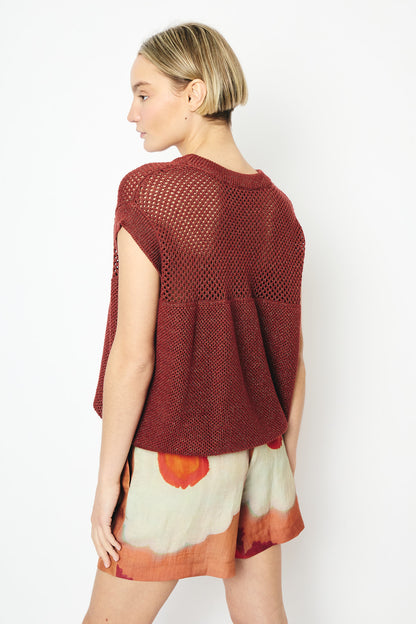 RE/BORN Antwerp Sasha blouse/ top Brick