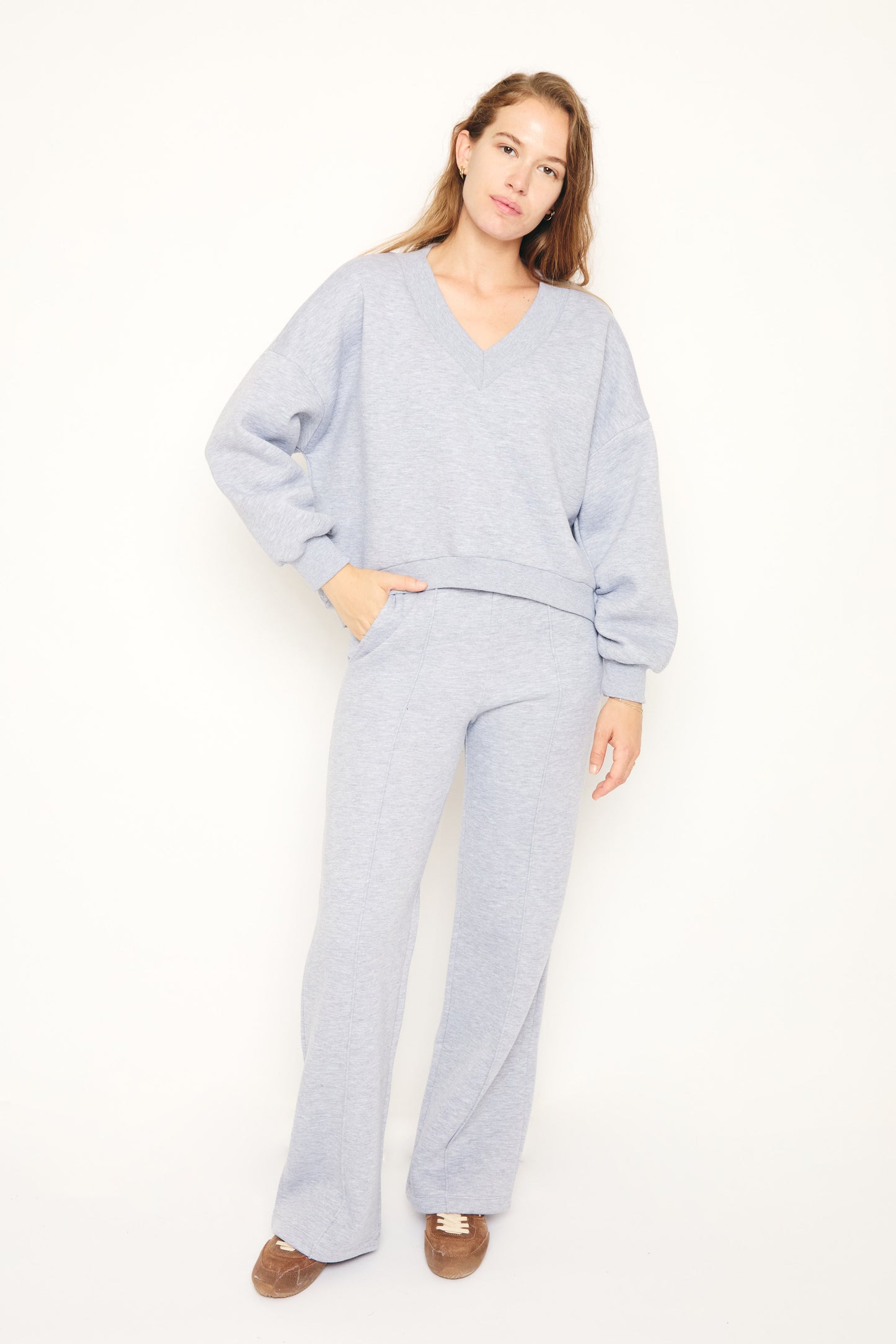 RE/BORN Antwerp Savannah trousers Gray Melange