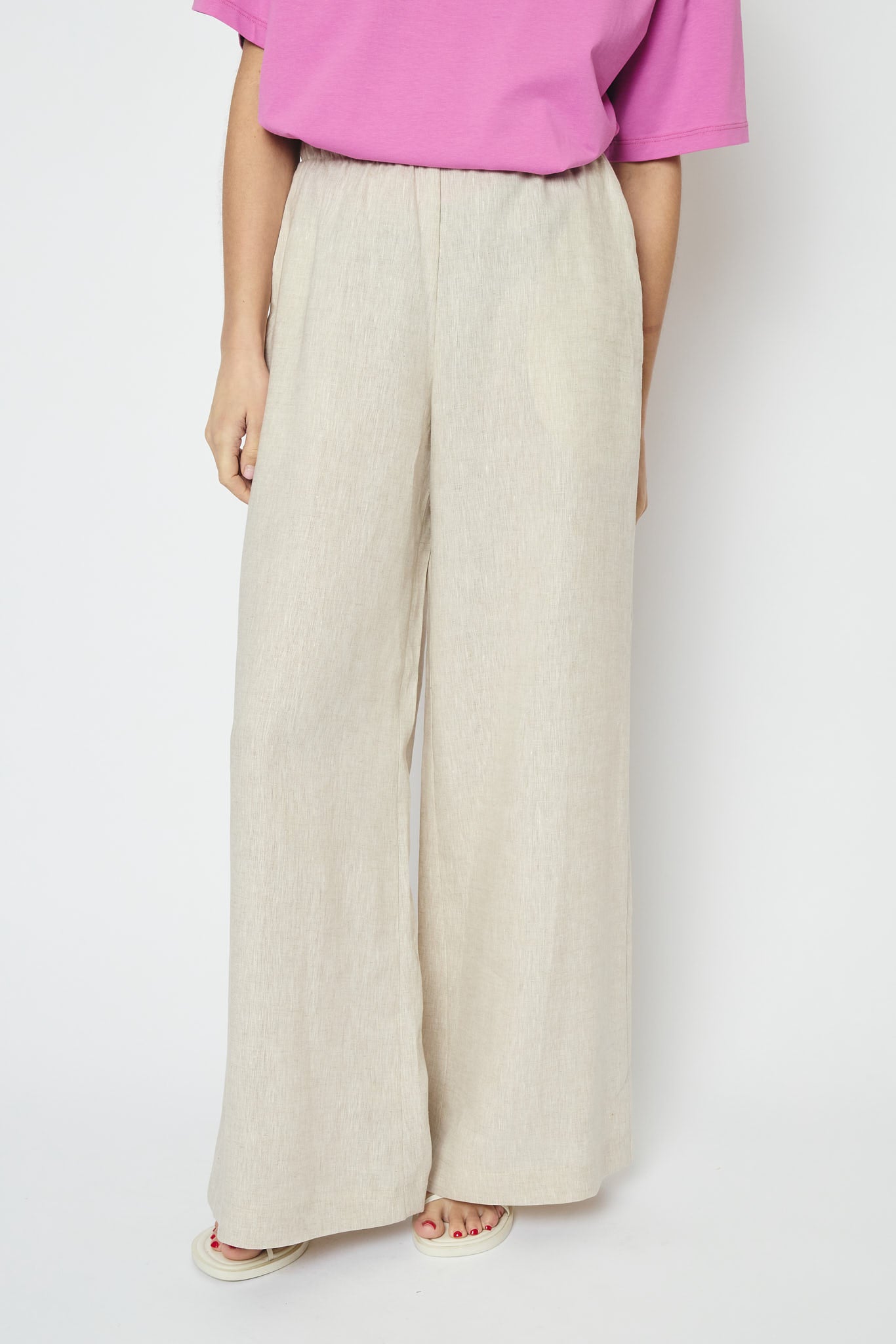 RE/BORN Antwerp Tina Evergreen Linen trousers Raw Linen