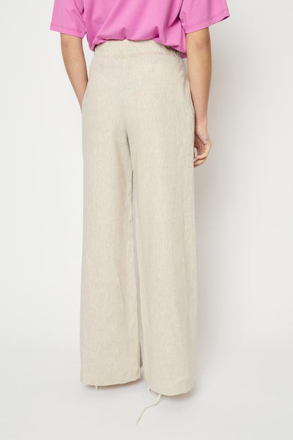RE/BORN Antwerp Tina Evergreen Linen trousers Raw Linen