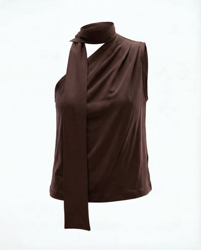 RE/BORN Antwerp Una t-shirt Chocolate