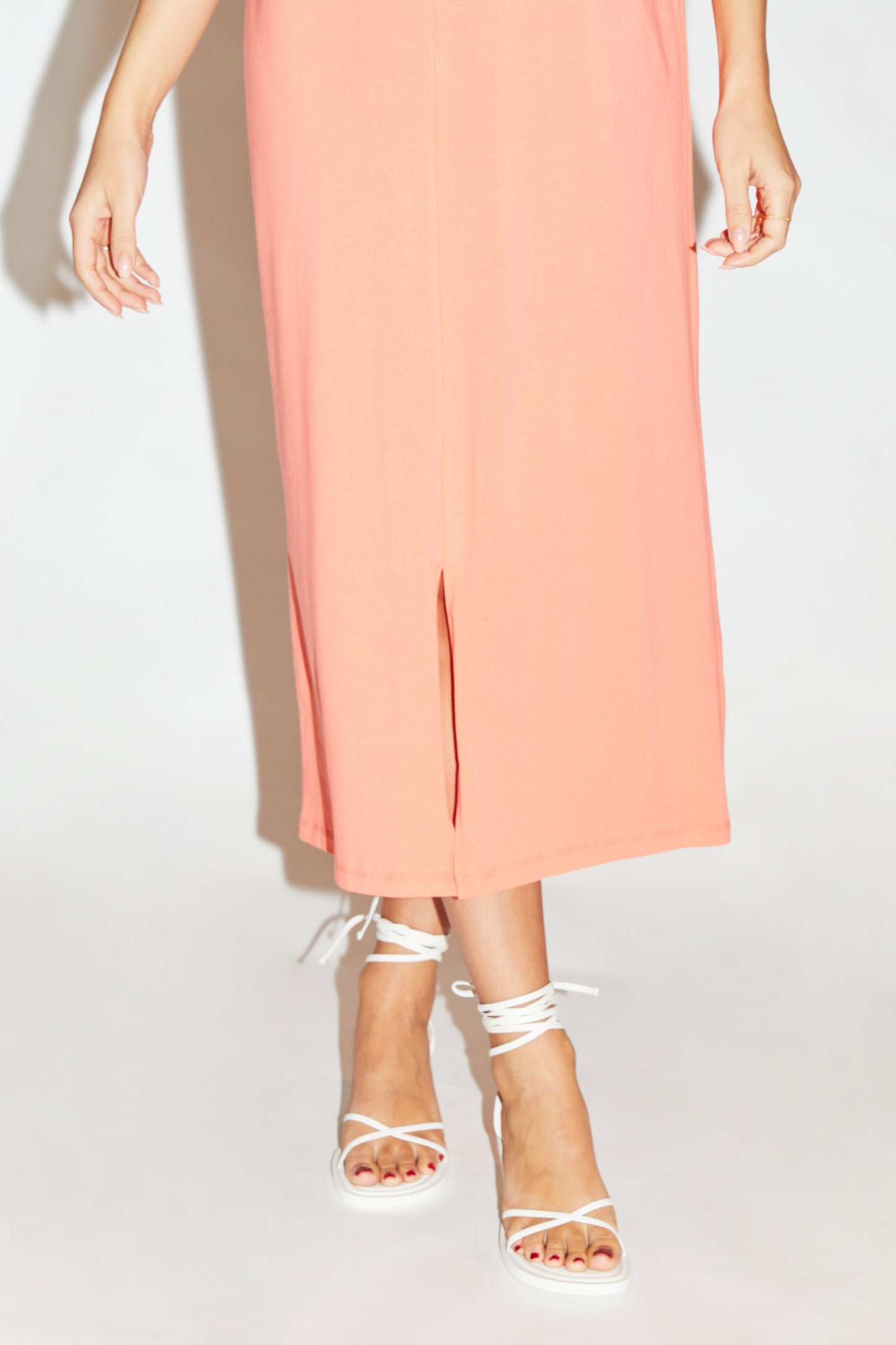 RE/BORN Antwerp Vera dress Coral