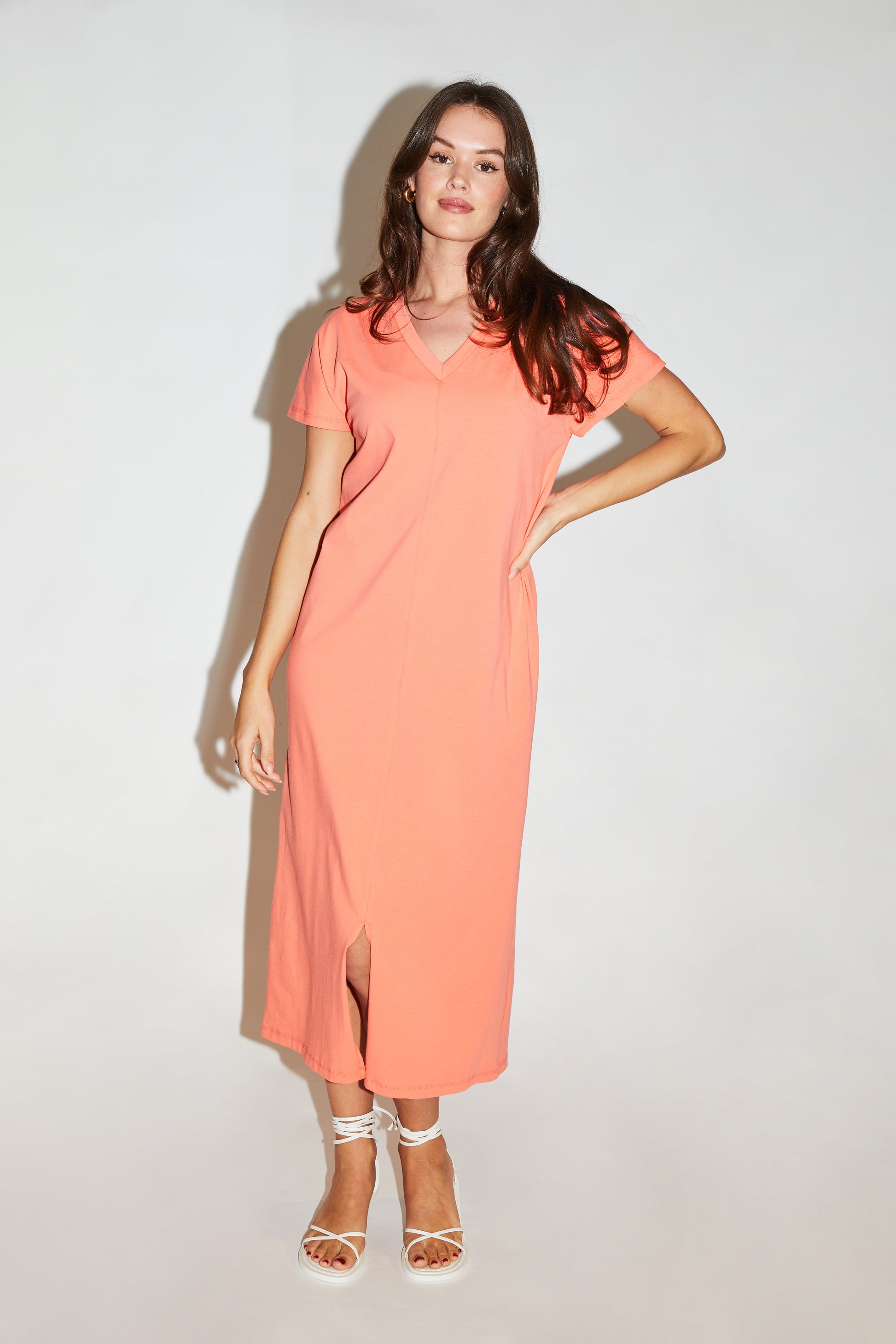 RE/BORN Antwerp Vera dress Coral