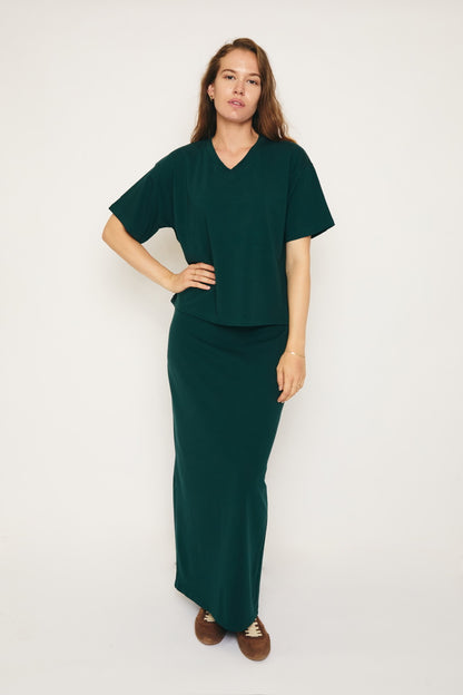 RE/BORN Antwerp Veva t-shirt Forest Green