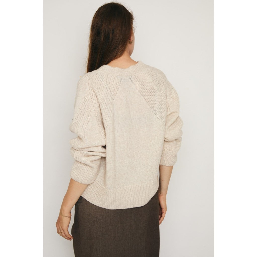 RE/BORN Antwerp Vivienne sweater Crème Stone