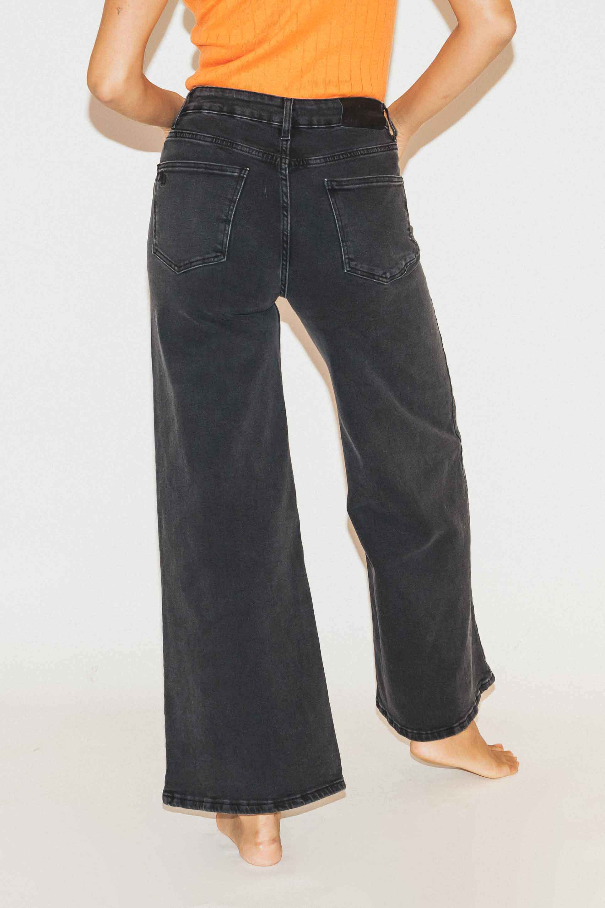 RE/BORN Antwerp Wide Three denim Offblack