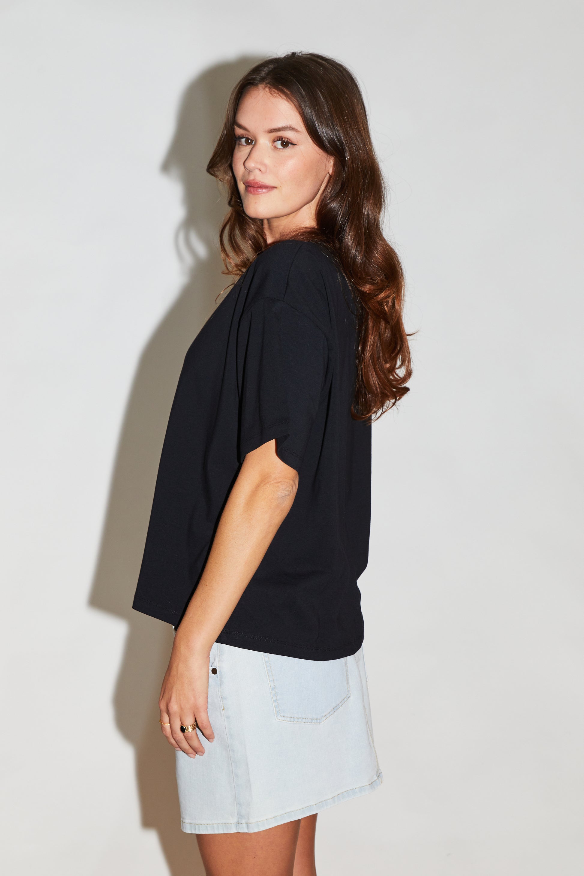 RE/BORN Antwerp Zoe t-shirt Black