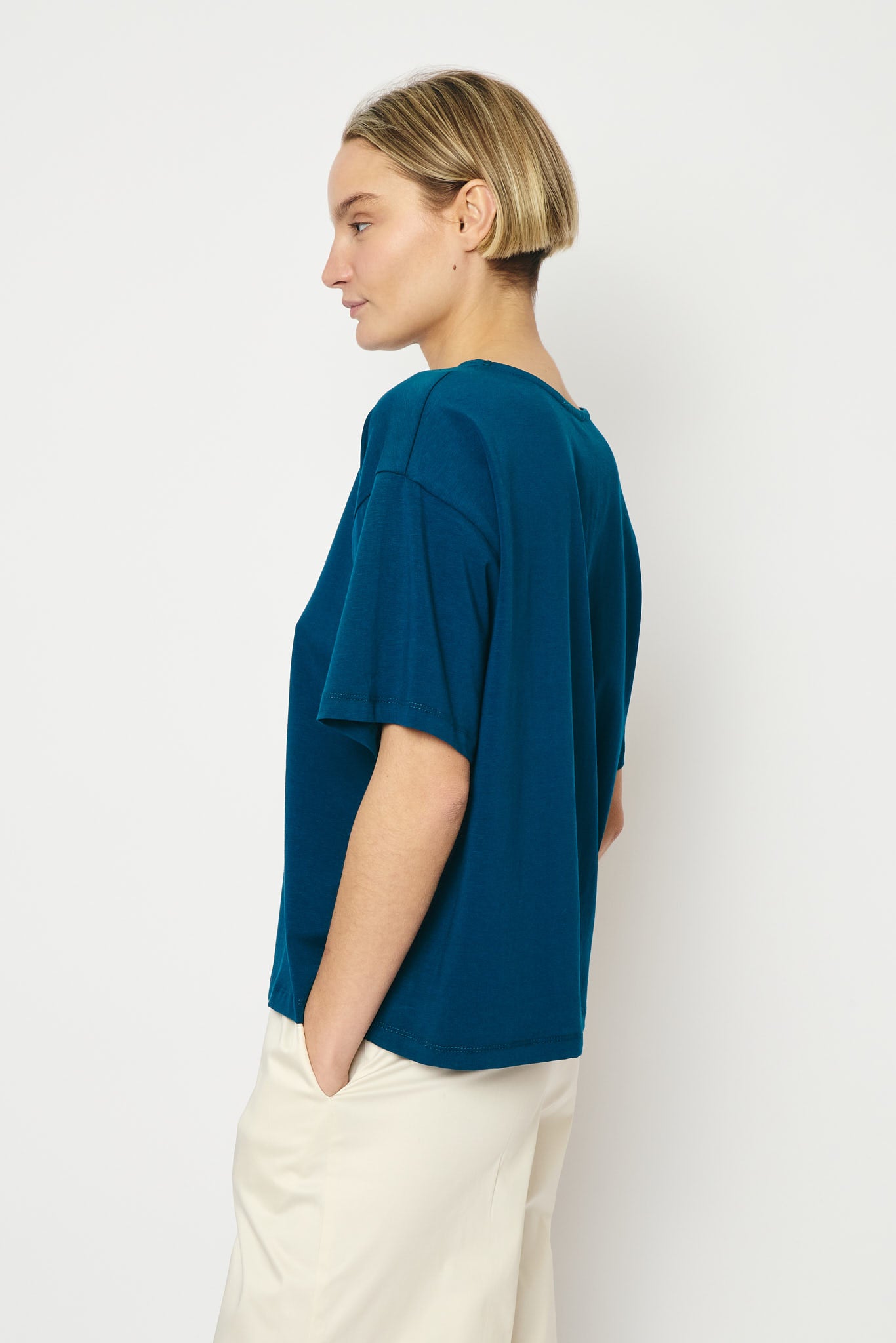 RE/BORN Antwerp Zoe t-shirt Petrol