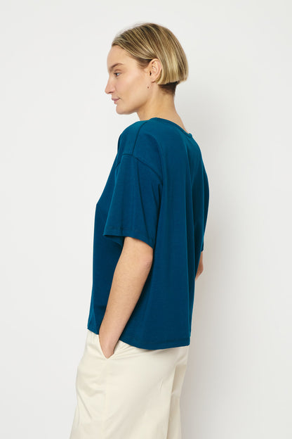 RE/BORN Antwerp Zoe t-shirt Petrol