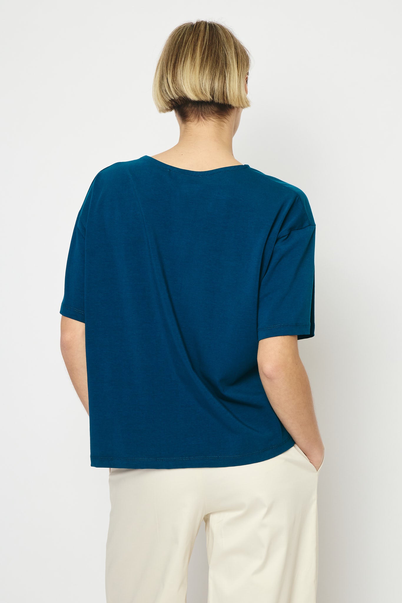 RE/BORN Antwerp Zoe t-shirt Petrol