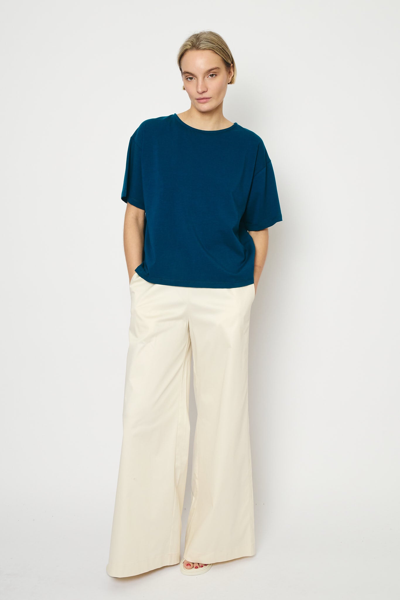 RE/BORN Antwerp Zoe t-shirt Petrol