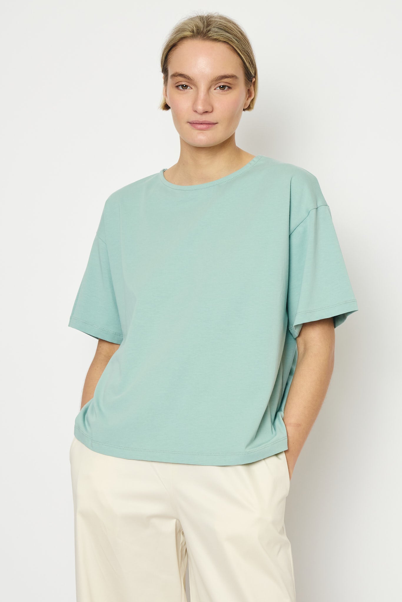 RE/BORN Antwerp Zoe t-shirt Retro Blue